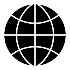 Globe icon. Flat design vector symbol