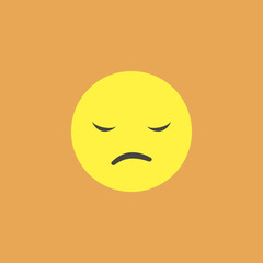 Sad face icon. flat design