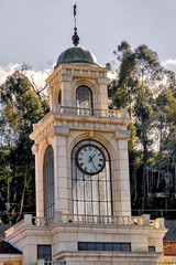 Clock tower at The Commons shopping center in Calabasas, California