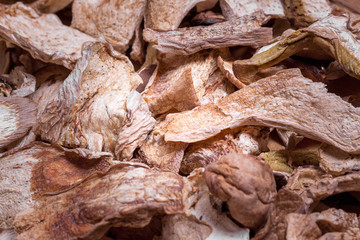 Dried Mushrooms Cep Boletus Edulis