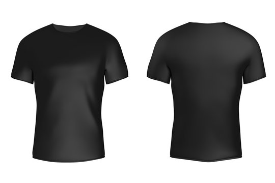 Closeup Black Blank T-Shirt with Empty Space for Yours Design. 3d Rendering