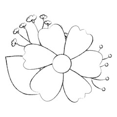 cute flower decorative icon vector illustration design