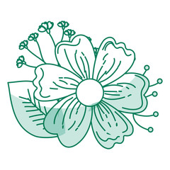 garden flowers decorative icon vector illustration design