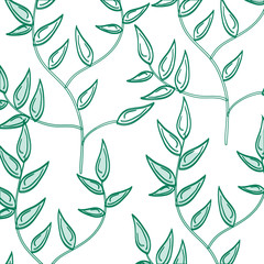 leafs plant decorative icon vector illustration design