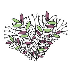 leafs plant decorative icon vector illustration design