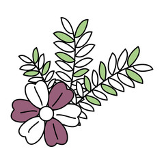 Obraz na płótnie Canvas garden flowers decorative icon vector illustration design