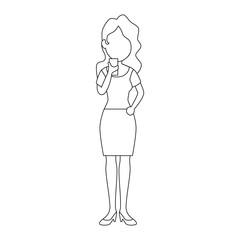 woman using a smartphone icon over white background vector illustration