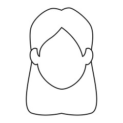 woman face icon over white background vector illustration