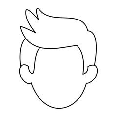man face icon over white background vector illustration