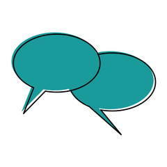 speech bubbles icon over white background vector illustration