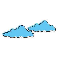 clouds icon over white background vector illustration