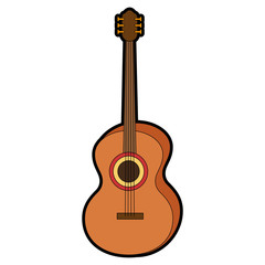 Naklejka premium guitar instrument icon over white background vector illustration