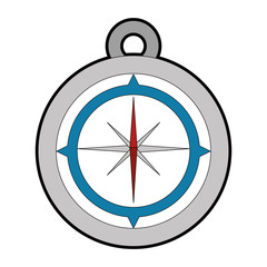 compass icon over white background vector illustration