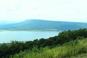 Landscape the mountain lake