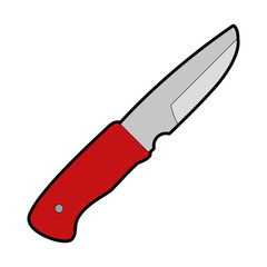 pocket knife icon over white background vector illustration