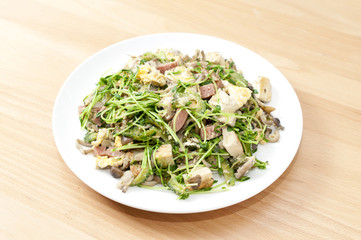 ゴーヤーと豆苗のチャンプルー