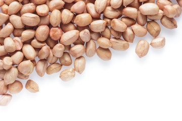 peanut on white background.