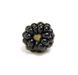  Ripe blackberries isolated on white background