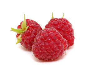 Fresh raspberry isolated on white