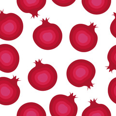 Vector garnets seamless pattern, isolated on white background.