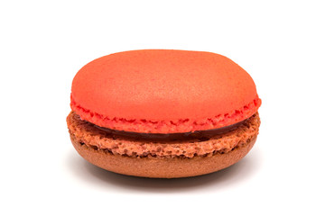 Closeup of two tone sweet macaron