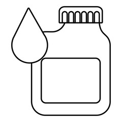 Canister engine oil icon, outline style