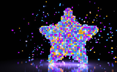 Pixel style star