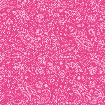 Pink paisley Seamless Pattern