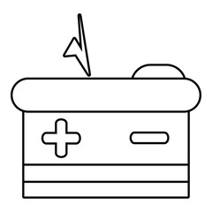 Battery icon, outline style