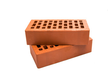 red brick isolated