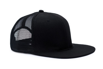 black cap isolated on white background