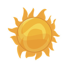 sun in a space cosmic astronomy science vector illustration