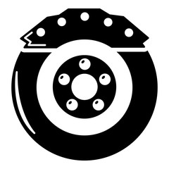 Brake shoe icon, simple black style