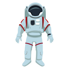 space suit helmet protective for astronaut vector illustration