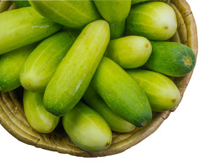 fresh cucumbers. (clipping path)