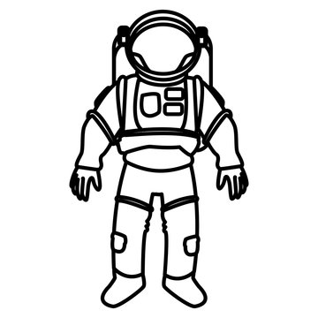 space suit helmet protective for astronaut vector illustration