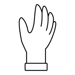 Fototapeta na wymiar glove protective accessory for astronaut suit vector illustration