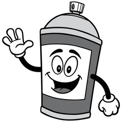 Spray Can Waving Illustration