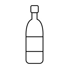 wine glass bottle drink alcohol cork outline vector illustration