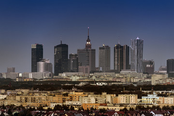 Obraz premium Panorama śródmieścia Warszawy
