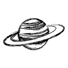 planet saturn with planetary ring system astronomy vector illustration © Jemastock