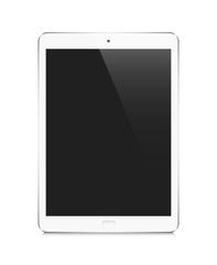 White tablet PC. Realistic tablet. Vector illustration.