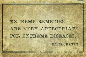 Extreme remedies Hippocrates