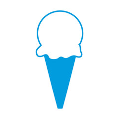ice cream sweet cold frozen dessert icon vector illustration