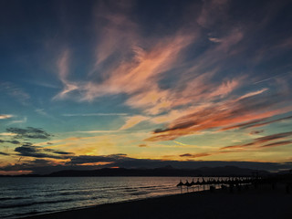 Obraz premium Sonnenuntergang Mallorca Spanien