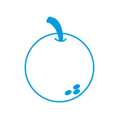 orange fruit citrus nature food fresh vector illustration