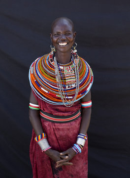 Portrait of Samburu Lady. kenya, Africa.