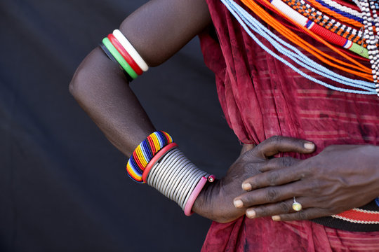 Close-up of Samburu woman, Kenya