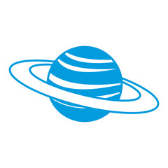 planet saturn with planetary ring system astronomy vector illustration