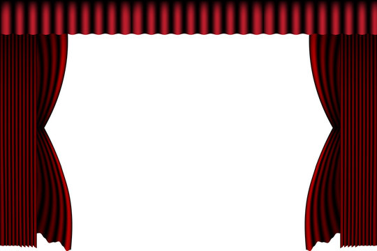 vector red curtain theater elegant background